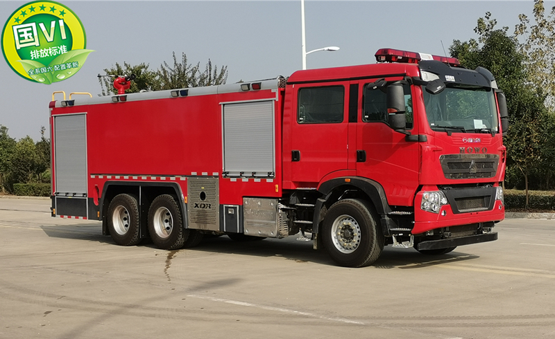 國六重汽12噸水泡沫干粉聯用消防車